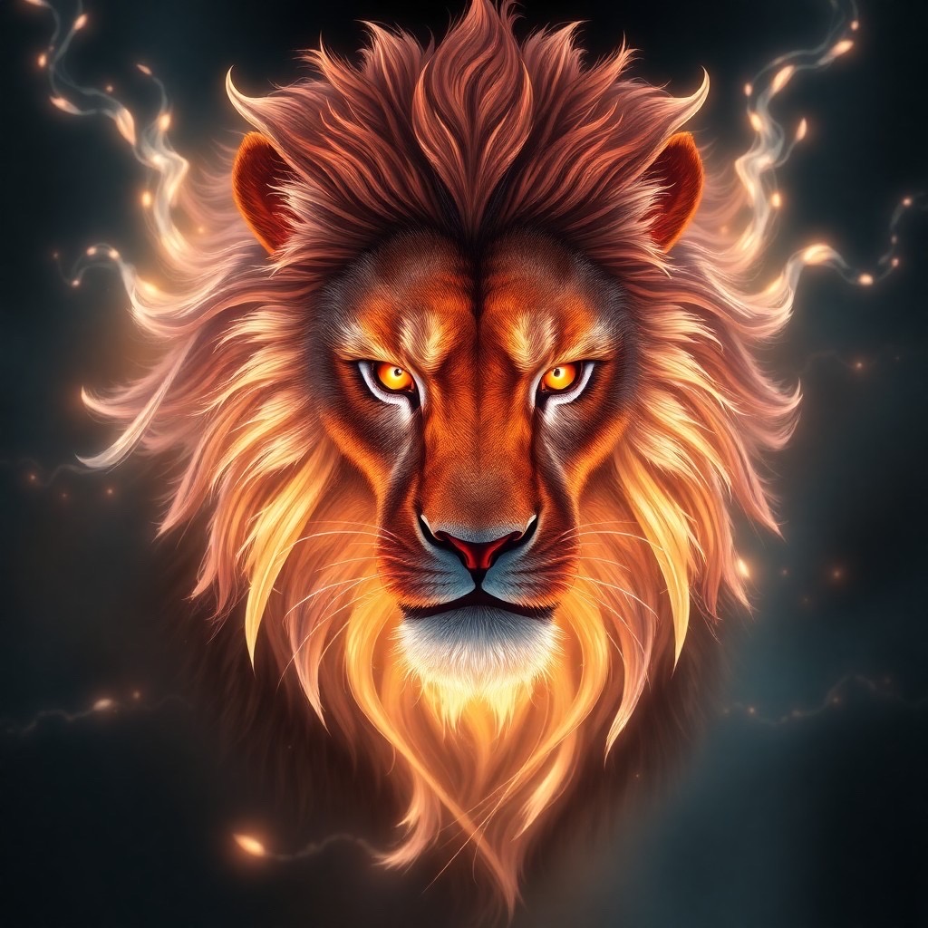 Prompt: Portrait of a Lion, elemental, character concept, concept art, epic, trending on artstation, very detailed, 4 k, hd, dramatic lighting, flowing energy, glow, volumetric lighting, by jason chan, masterpiece - Seed: 559150714, Scale: 9.84, Steps: 30