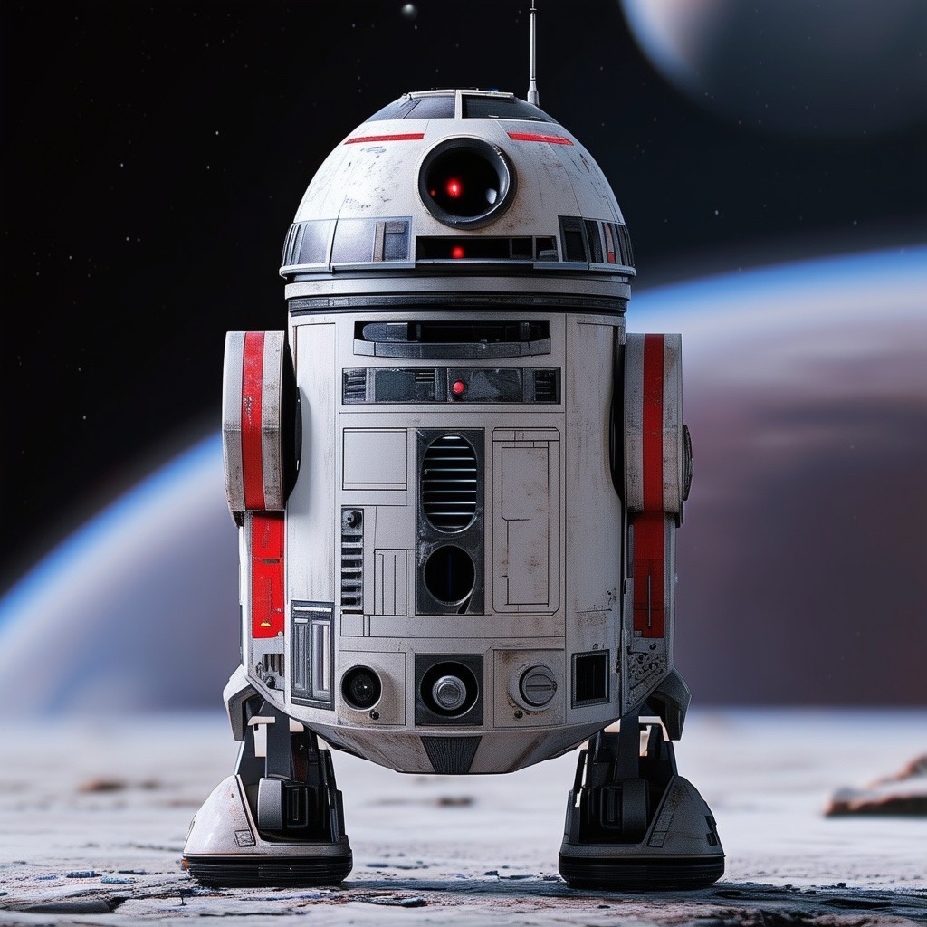 Prompt: meticulously detailed starwars style anime unique droid ,pixar 3d art style photograph , planet background, octane render, 8k --s 350 --ar 16:9 - Seed: 972621345, Scale: 6.02, Steps: 40